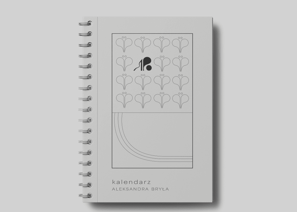 Elegancki notes branży beauty z minimalistycznym wzorem
