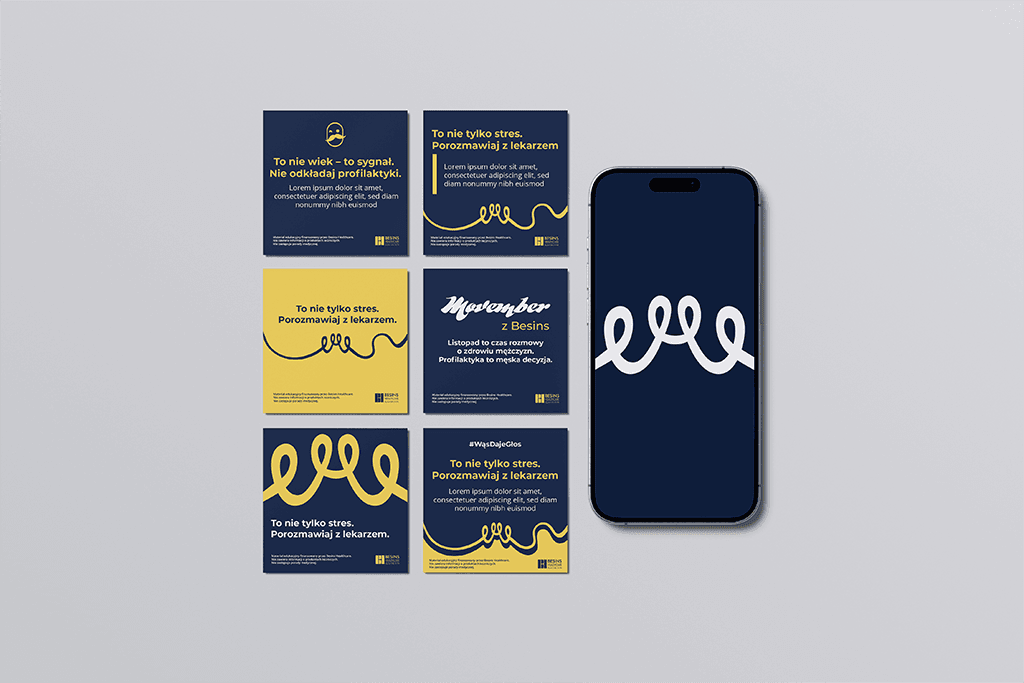 Projekt grafik na instagram dla kampanii reklamowej branża medyczna